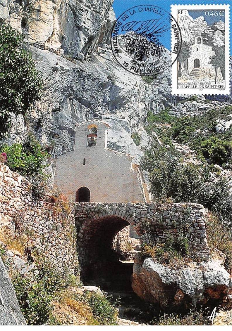 Card Maximum - France - COR13114 - 22/06/2002 - Chapelle Saint-Ser -cachet
