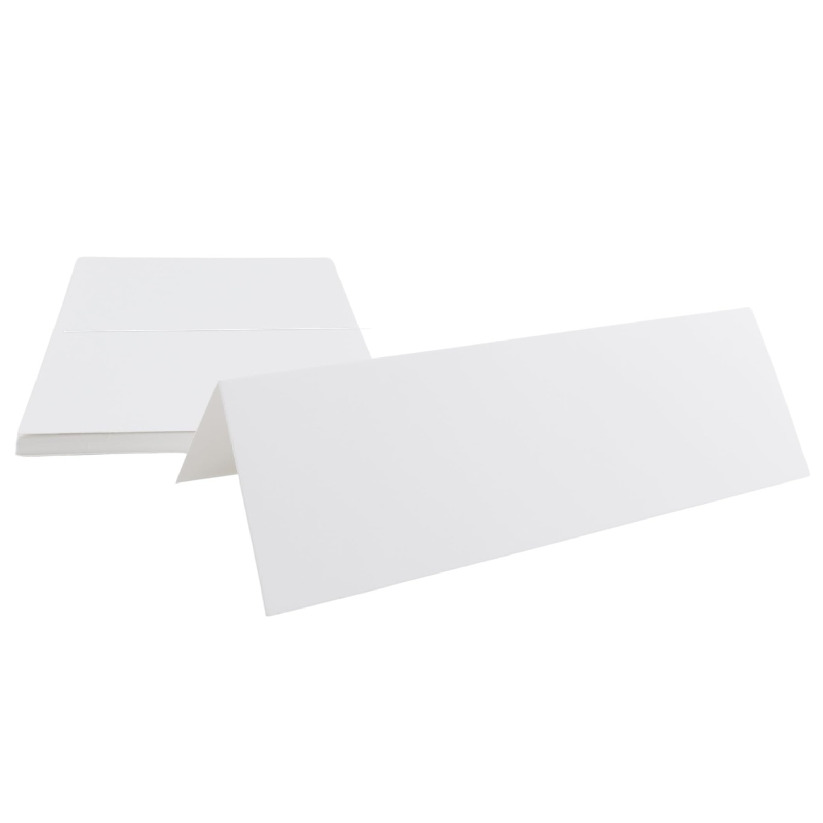 30Pack Blank Tent Cards, Large 3-1/2" x 11" Folded Name Place Cards for Table...