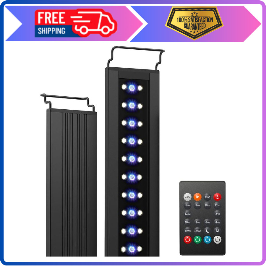 NICREW C10 24/7 LED Aquarium Light, 30-36 Inches, Full Spectrum with Timer