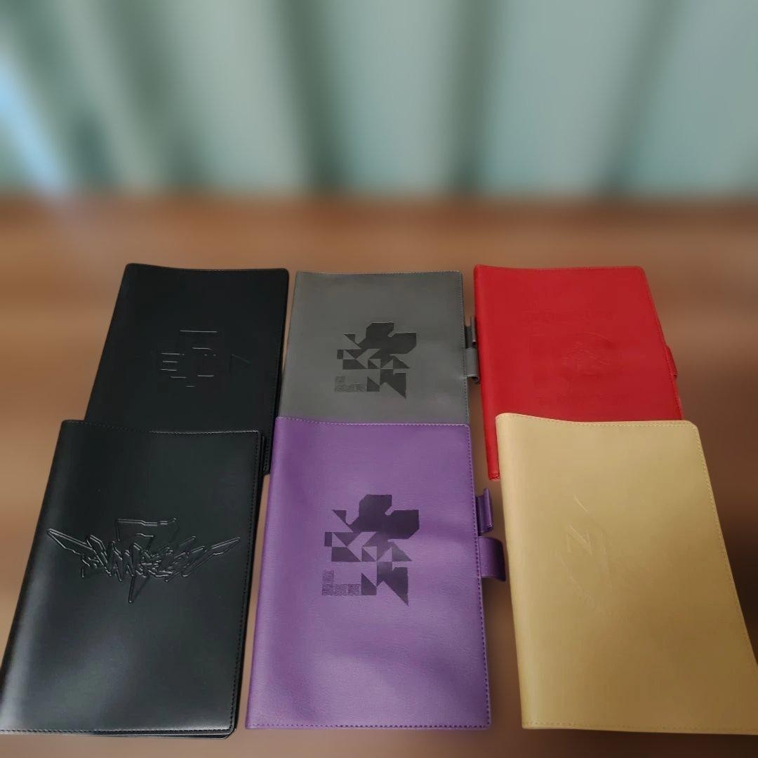 Evangelion Official B5 Notebook Cover Set 6pcs 10th Anniversary Logo Leather
