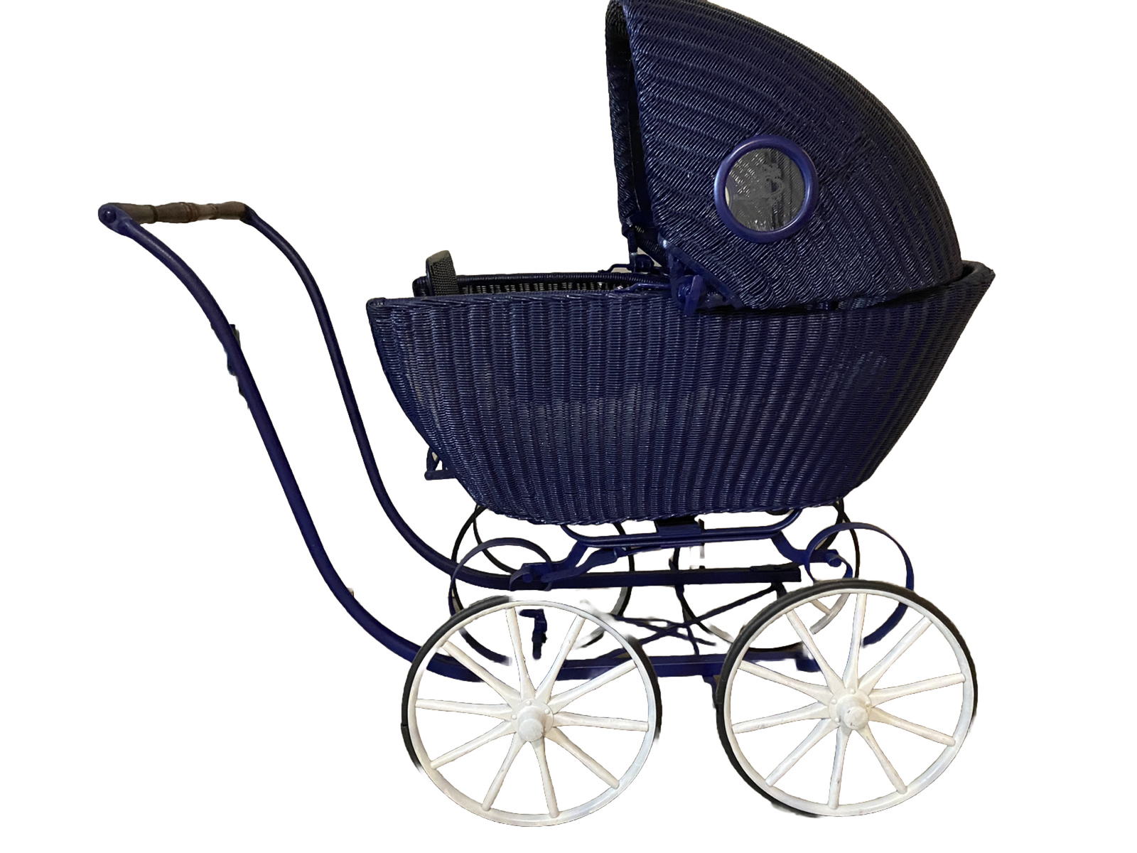Vintage Dark Blue Full Size Baby Pram (Buggy, Stroller)