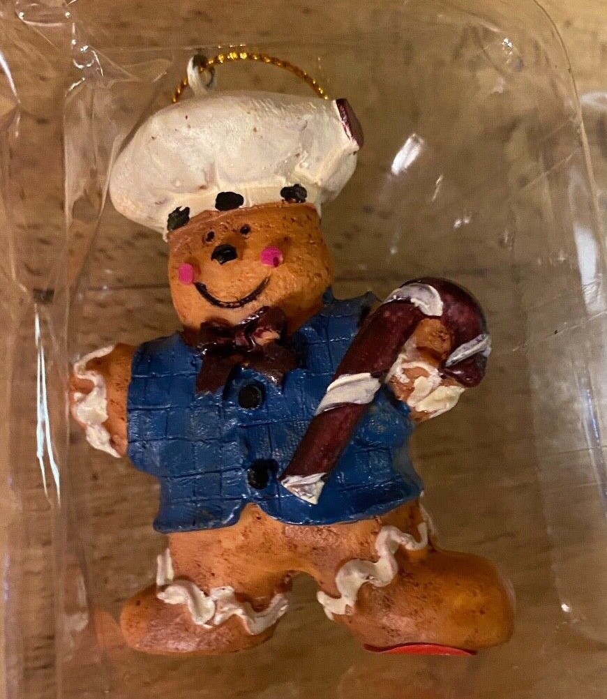 Vintage Regent Products Resin Gingerbread Chef Christmas Ornament NIB