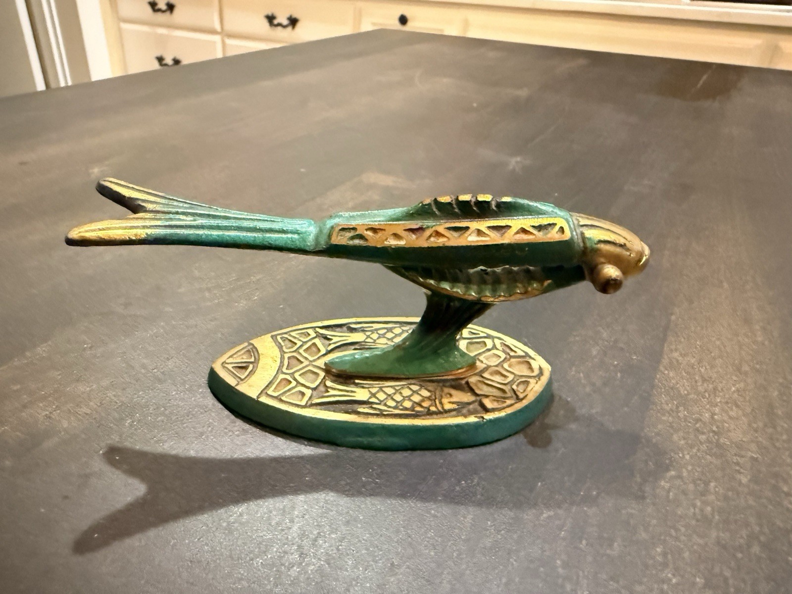 Vintage Fish Shaped Tabletop Brass Nutcracker - Made in Israel