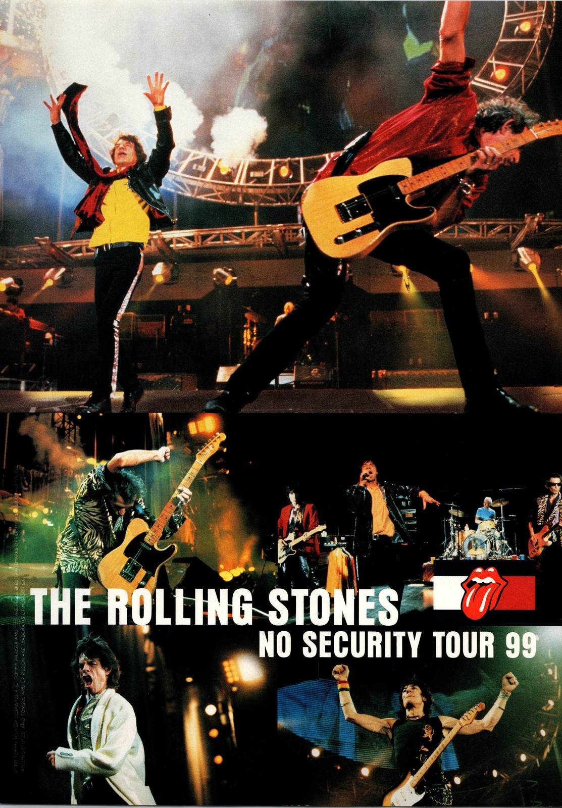 Rolling Stones No Security Tour 99 Concert Poster 1999 Music Memorabilia Rock