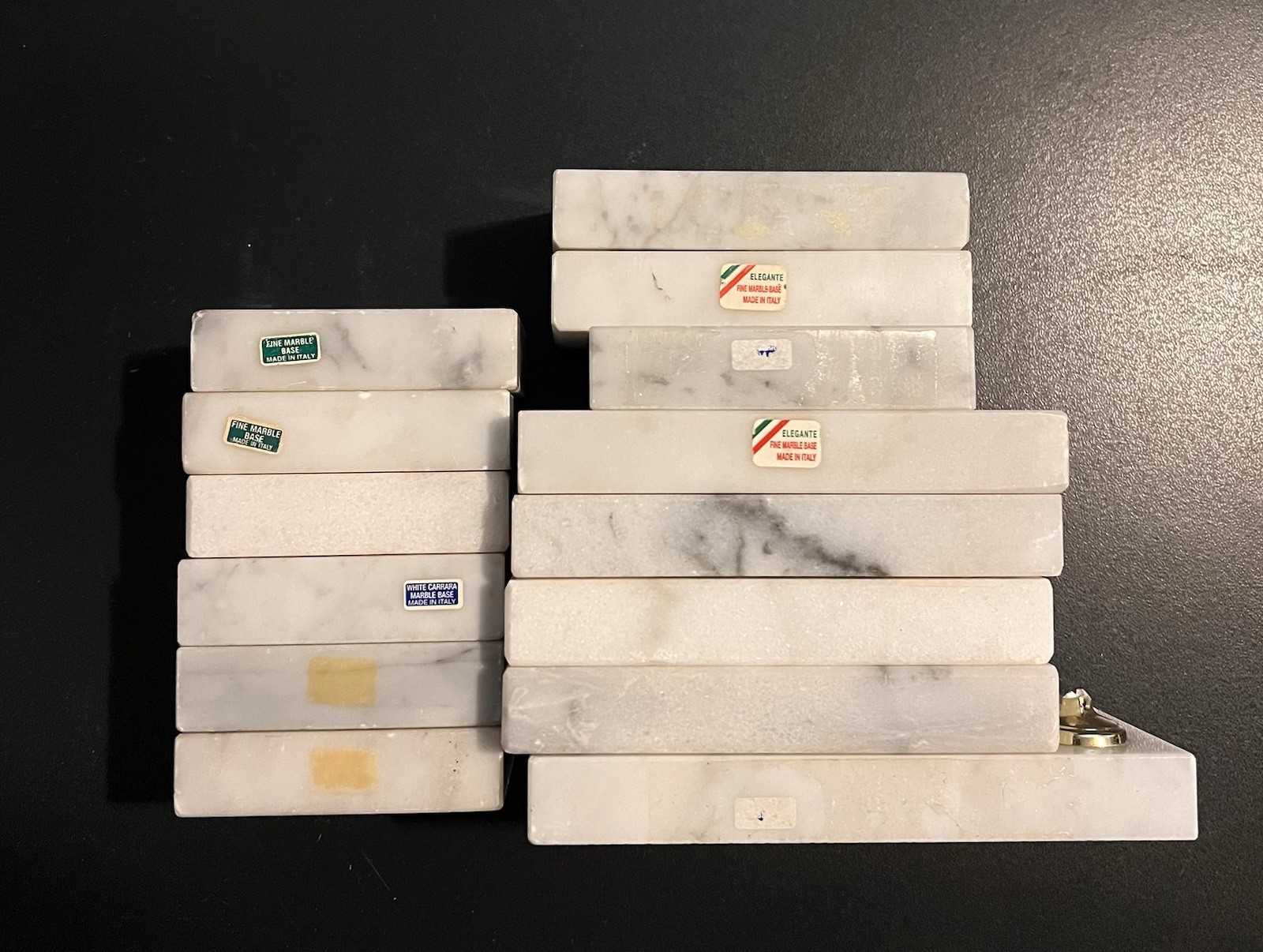 14 Count Lot Marble Trophy Bases Range (5 Different Sizes, See Description)