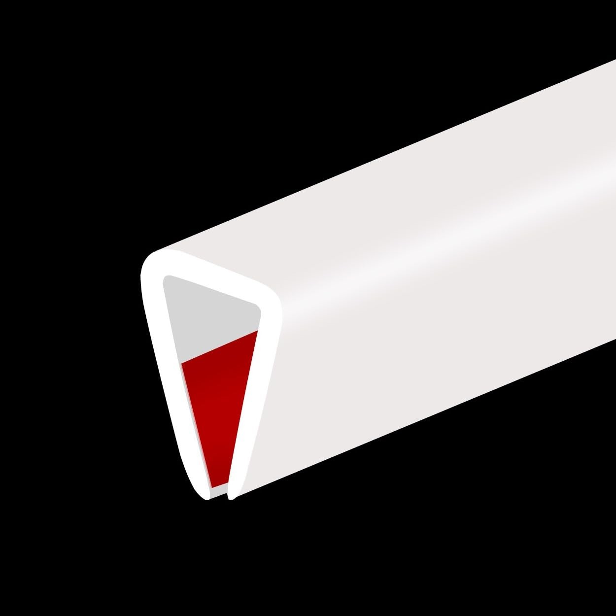 Rubber Edge Trim, Flexible Baby Proof Trim for Fit 1/4" - L20', White 