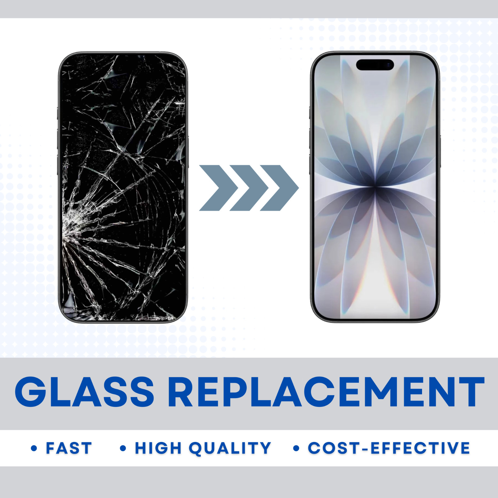 iPhone 17 / 17 Air Front Glass Screen Replacement Mail-in Repair Service Fast