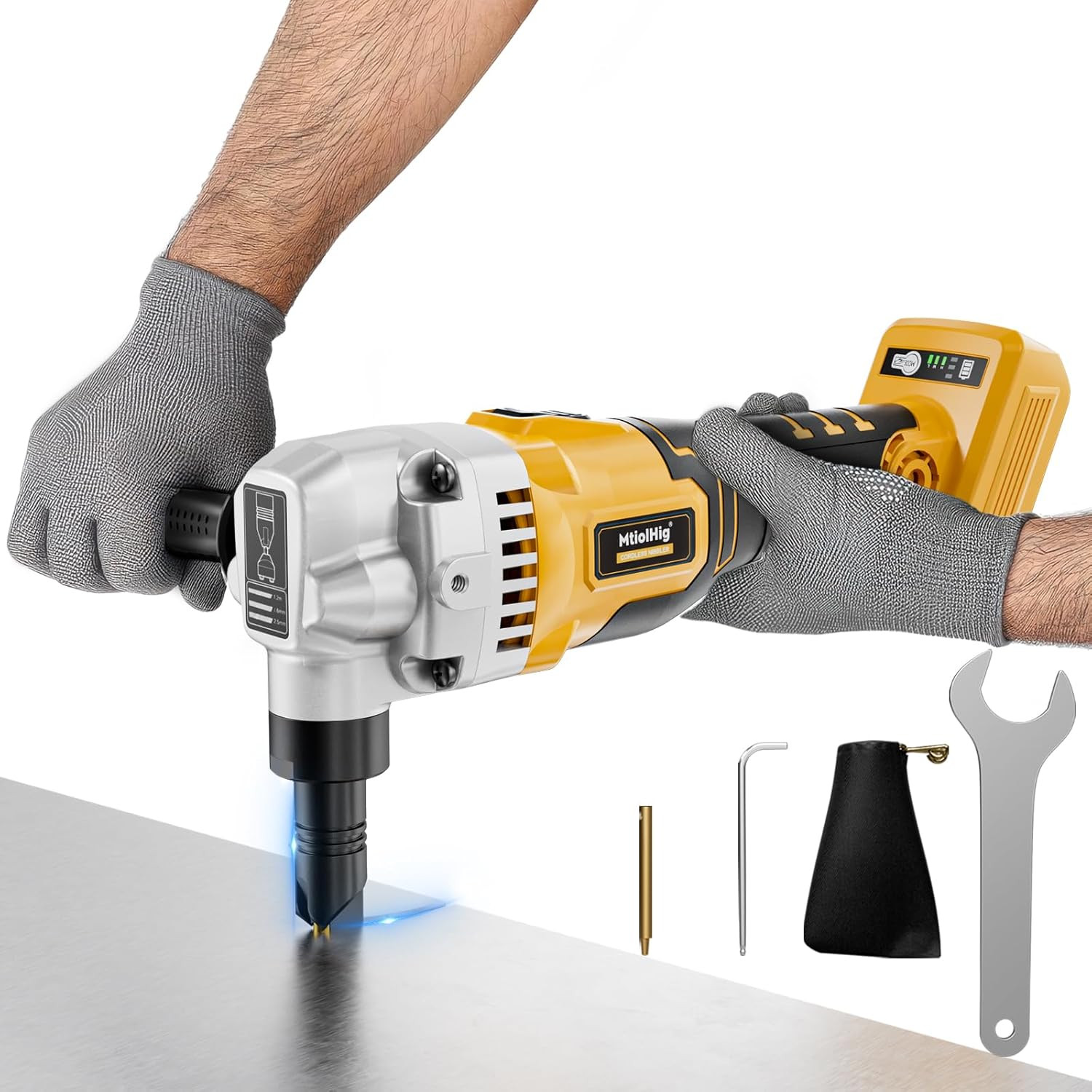 Cordless Metal Nibbler Compatible with Dewalt 20V Battery (No Battery), 18-Gauge