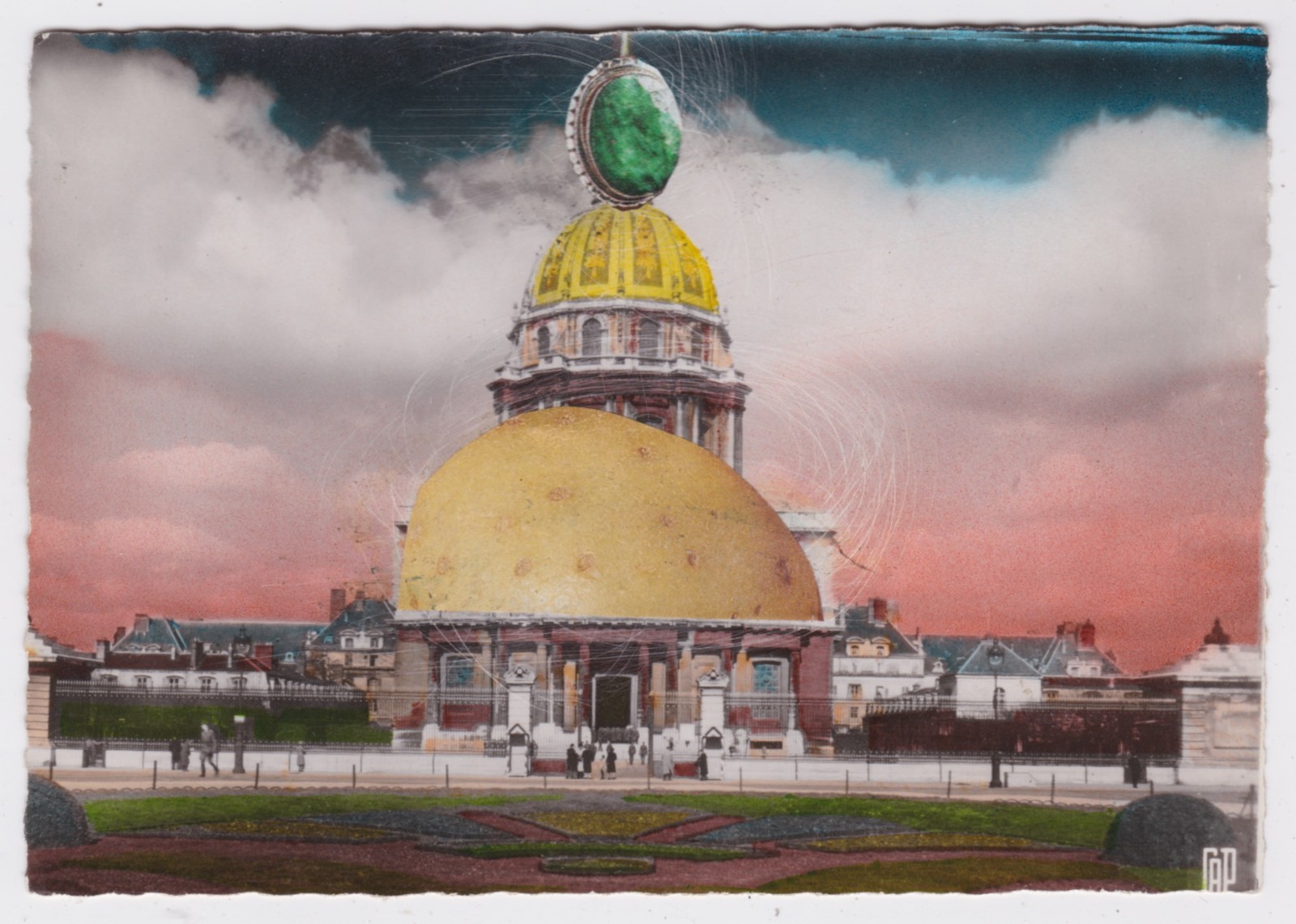 Mail Art David Greenberger "Dig the Ovals!" original collaged postcard 2024