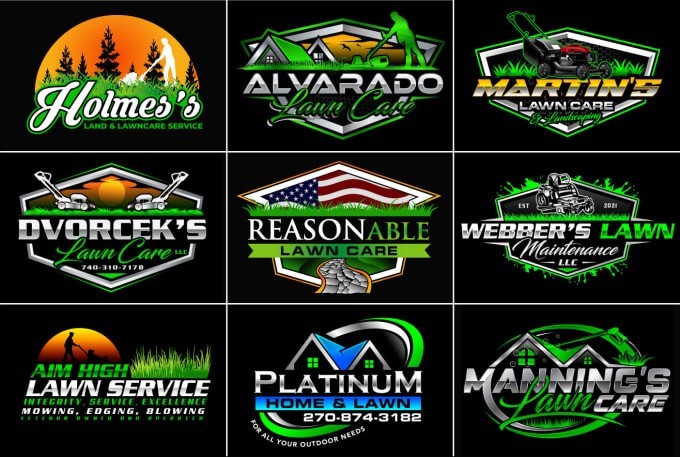 Custom  Logo Design, Lawncare logo ,landscaping logo ,Logo Design, business logo