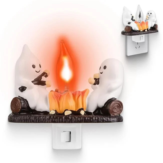 Fresh Fab Finds FFF-GPCT5128 Ghost Campfire Flickering Flame Night Light 3D H...