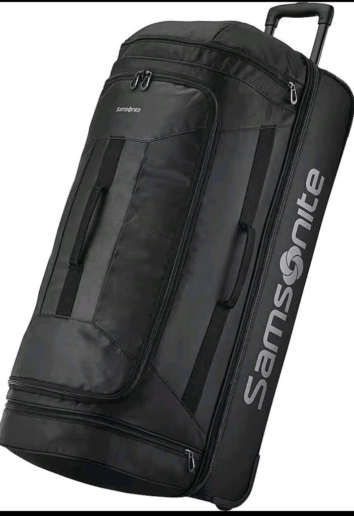 Samsonite Andante 2 Wheeled Rolling Duffel Bag, All Black, 32-Inch *Last One*