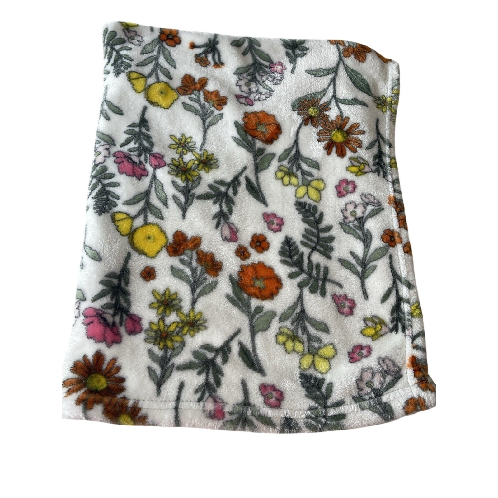 Baby Starters Blanket Wild Flowers Orange Pink Floral Hill Country