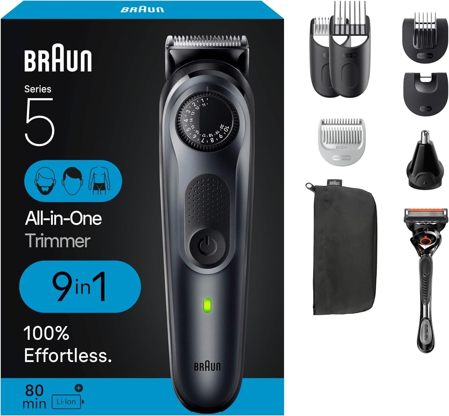Braun All-in-One Style Kit Series 5 9-in-1 Trimmer for Men || Model 5470