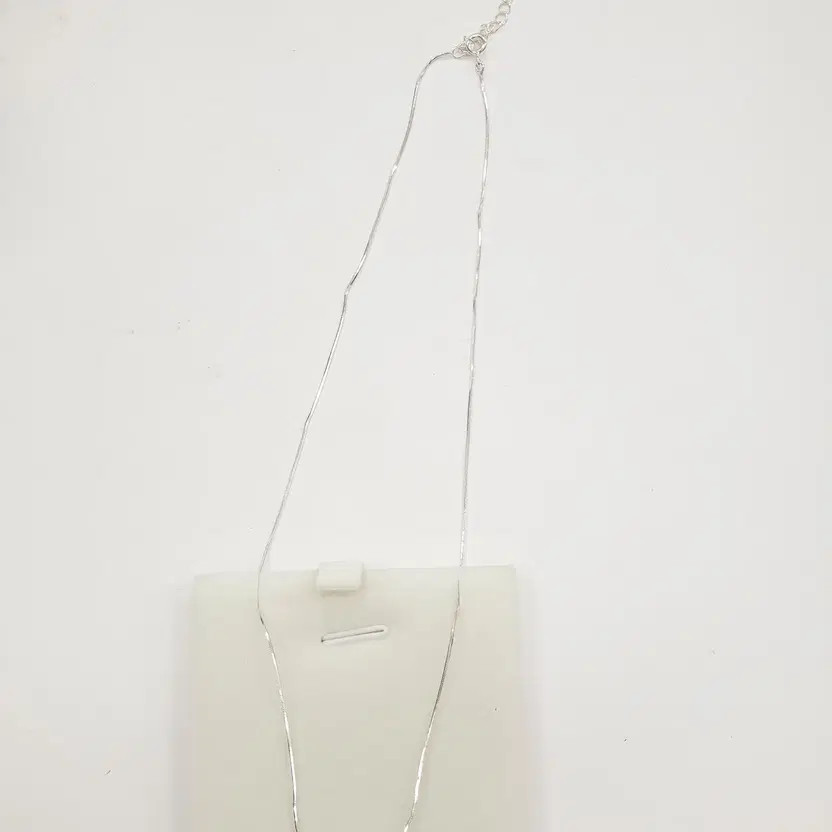 Silver Bead Necklace 43cm 925 Sterling