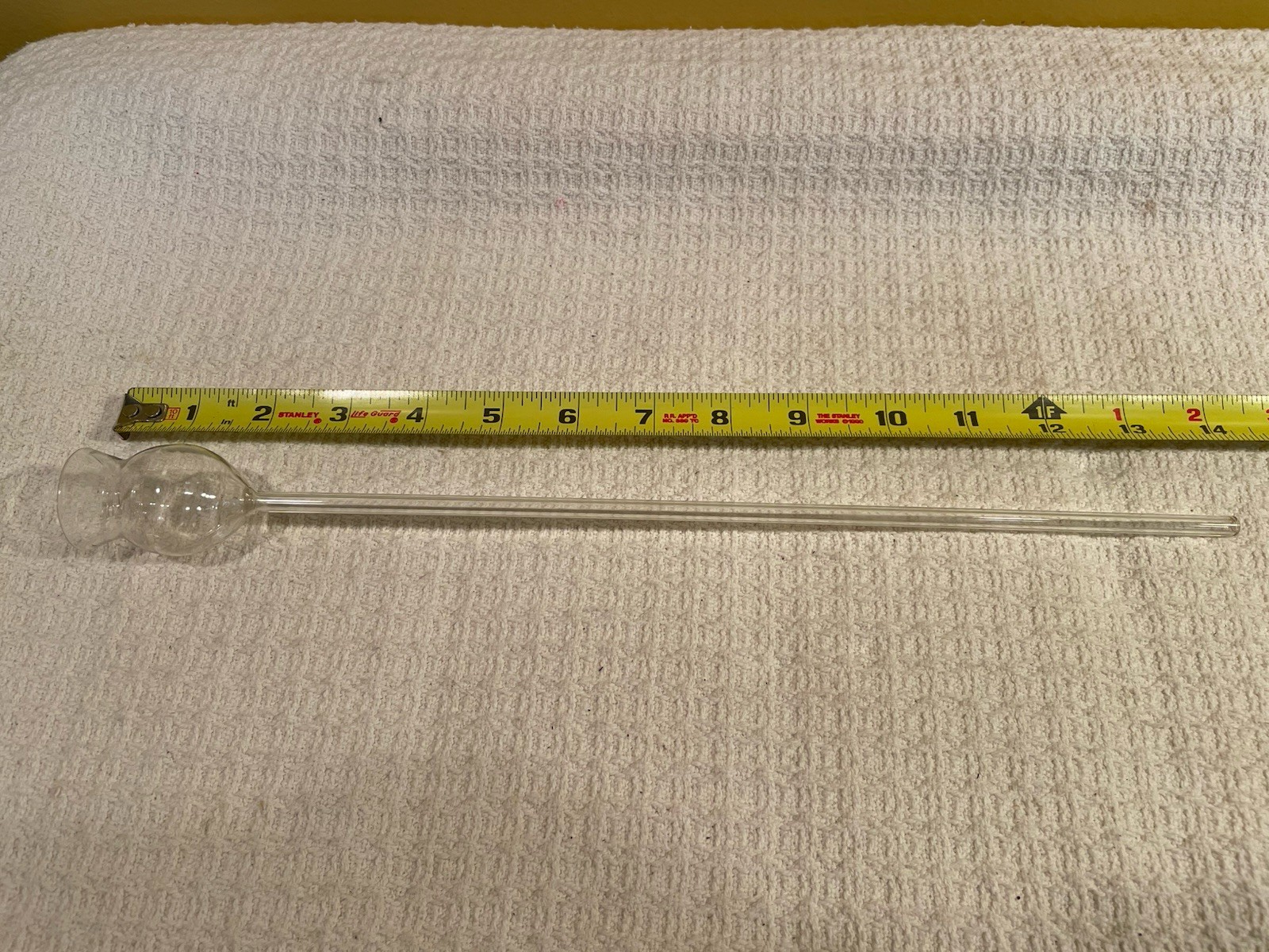 ANTIQUE 14" THISTLE TUBE GLASS FUNNEL