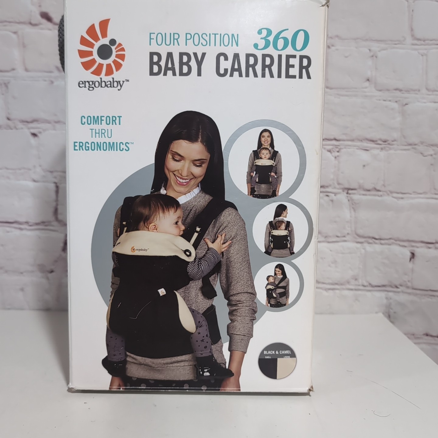 Ergo Baby Ergobaby Four Position Black Camel New In Open Box 0-36 Months 