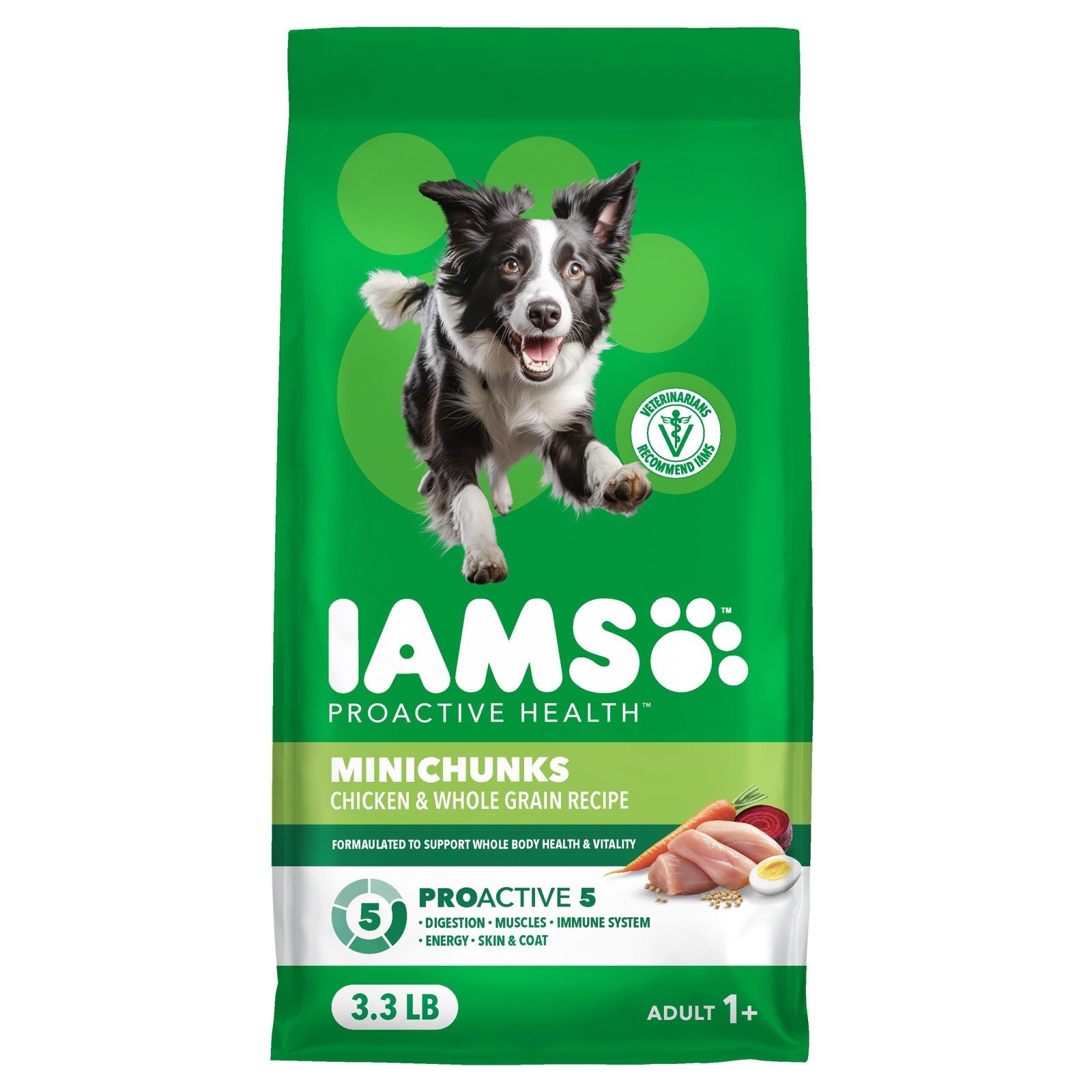 IAMS Proactive Health Adult Minichunks Premium 3.3 Pound (Pack of 1), Chicken 