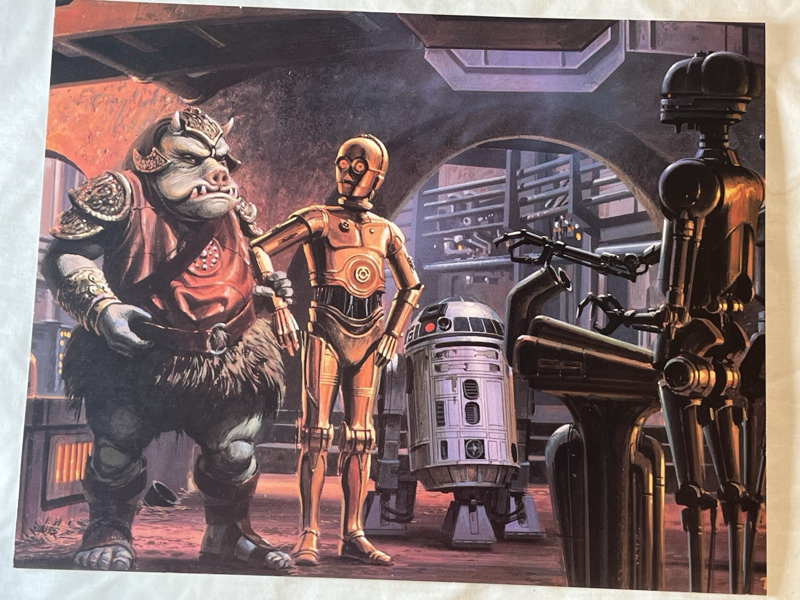 Star Wars McQuarrie 11x14 Licensed Reprint Postcard Gamorrean Droids Scene