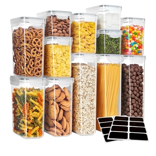  Pack Airtight Food Storage Container Set, BPA Free Kitchen Pantry 12