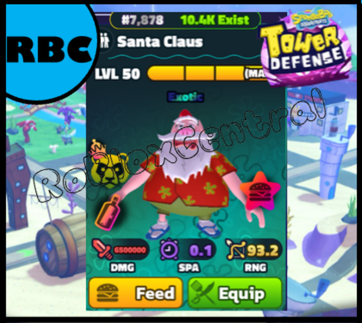 SANTA CLAUS - CHEAP SPONGEBOB TOWER DEFENSE - SBTD UNIT