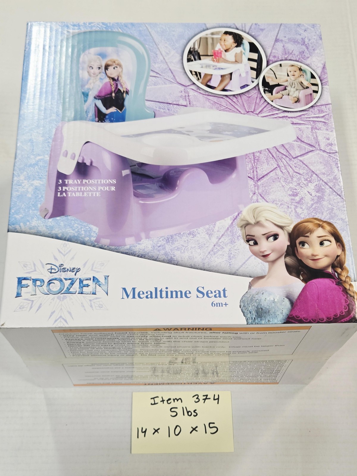 Disney Frozen Mealtime Seat Booster Chair 6m+ Baby Toddler Feeding Tray Purple