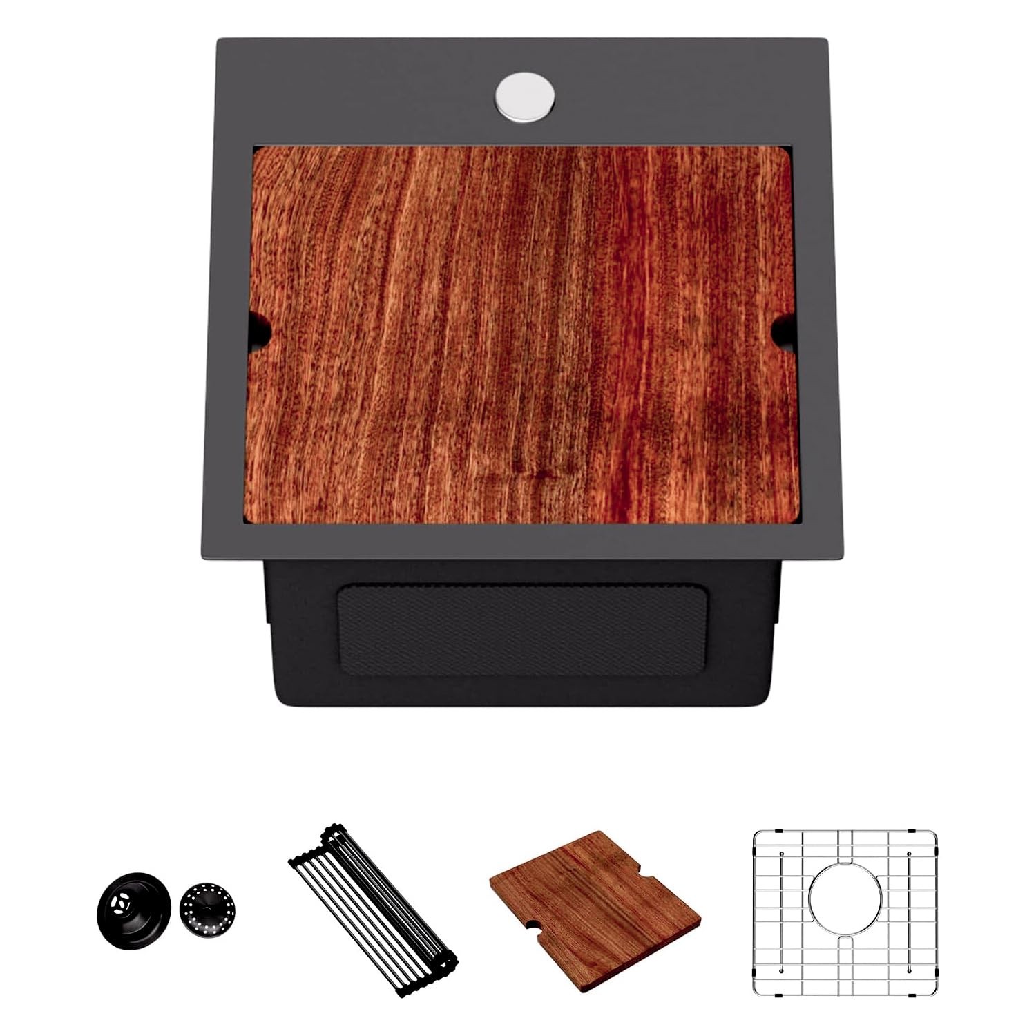 Black Bar Sink 18 Inch Drop In Kitchen Sinks Topmount Pre Bar Sink 16 Gauge S...