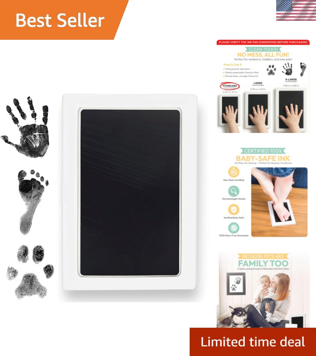 Clean Touch Ink Pad for Baby Handprints and Footprints – Inkless Infant Hand ...