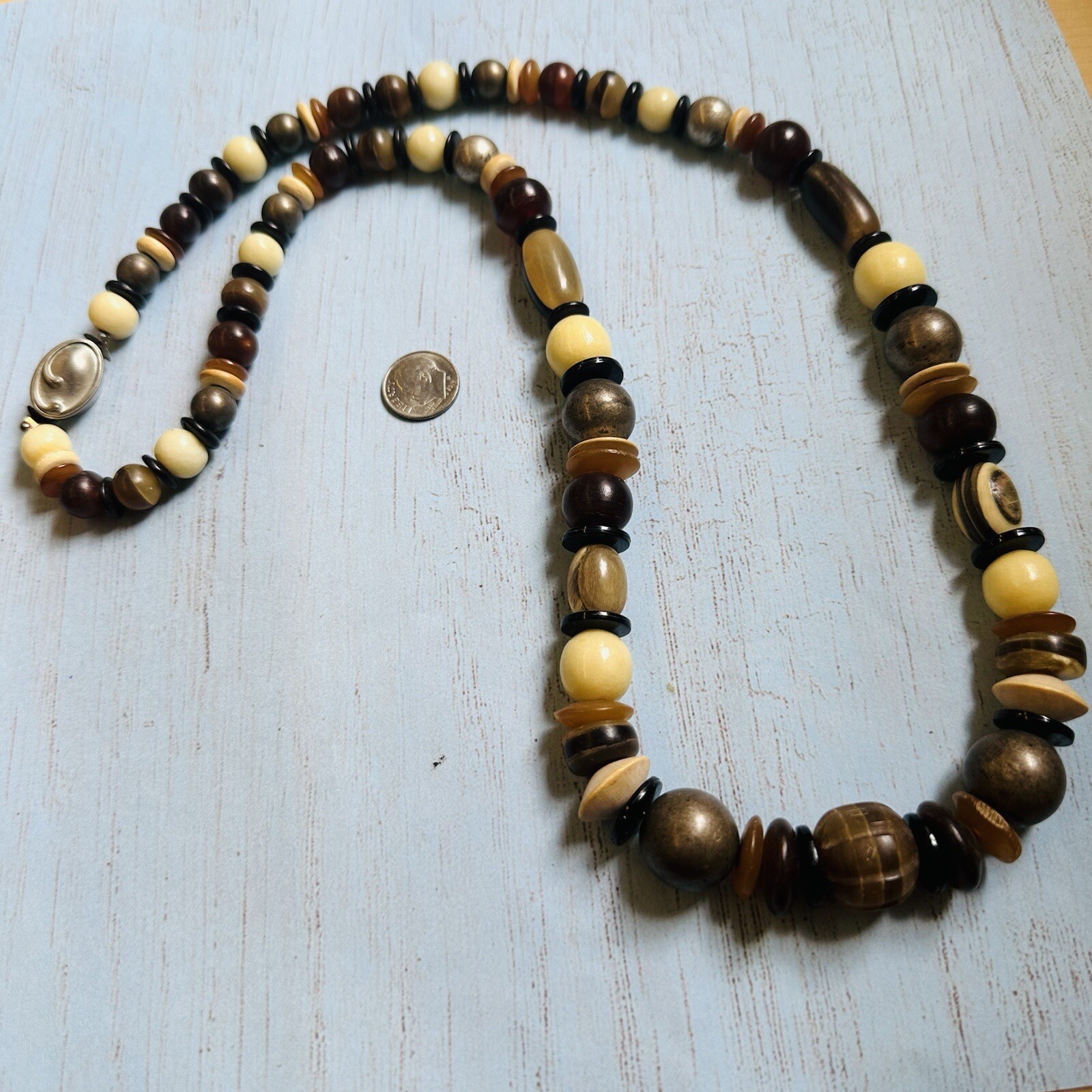 VTG Beaded Earth Tones Necklace