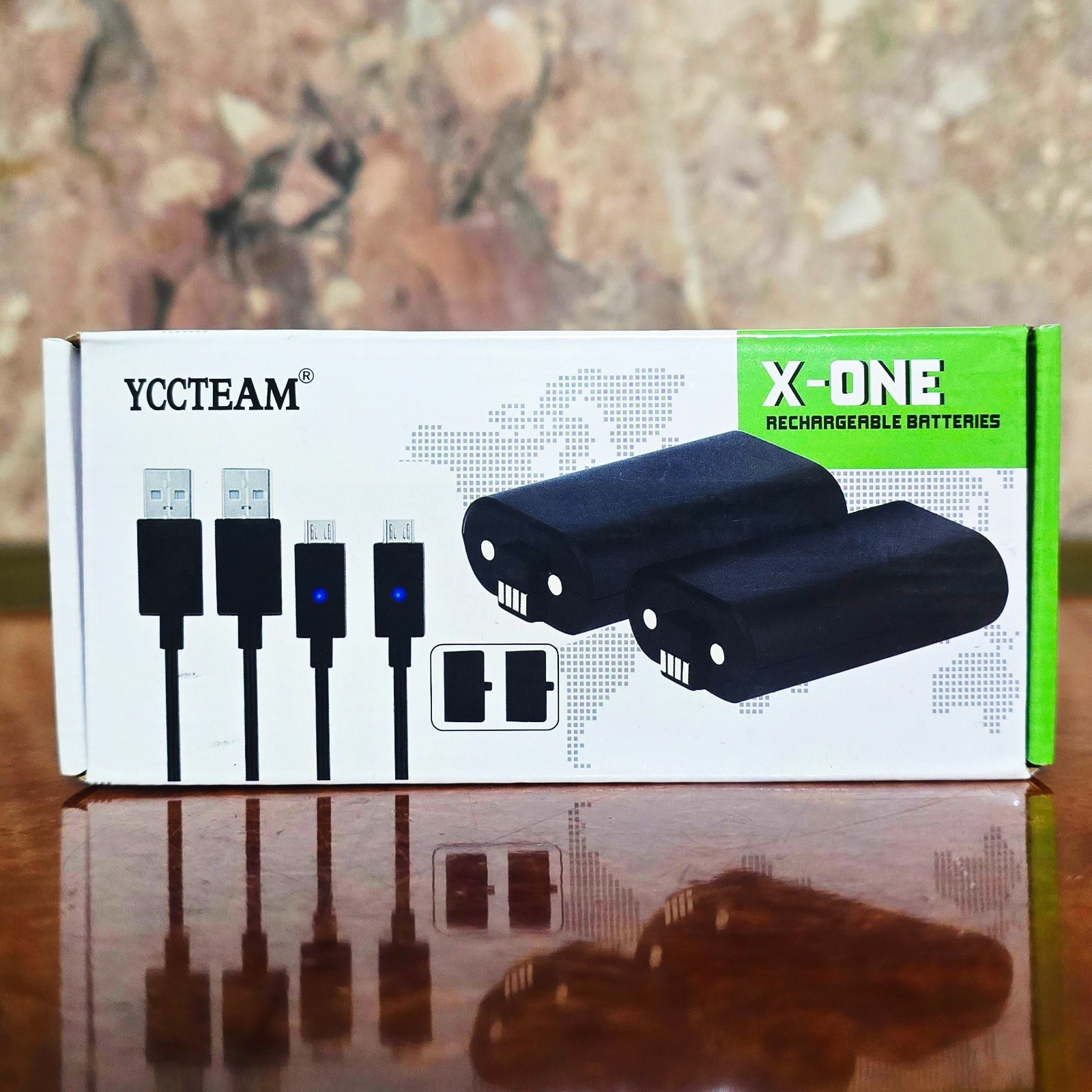 Xbox One Rechargeable Batteries 2‑Pack | 2 Cables & Controller Caps Set YCCTEAM