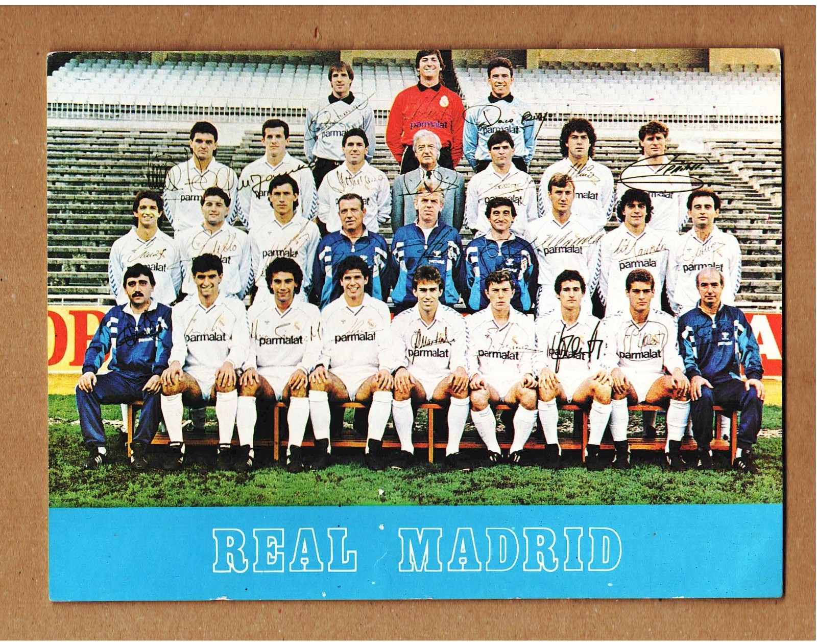 Football team, Real Madrid  1990s, Spain ,  postcard 20x15 cm .