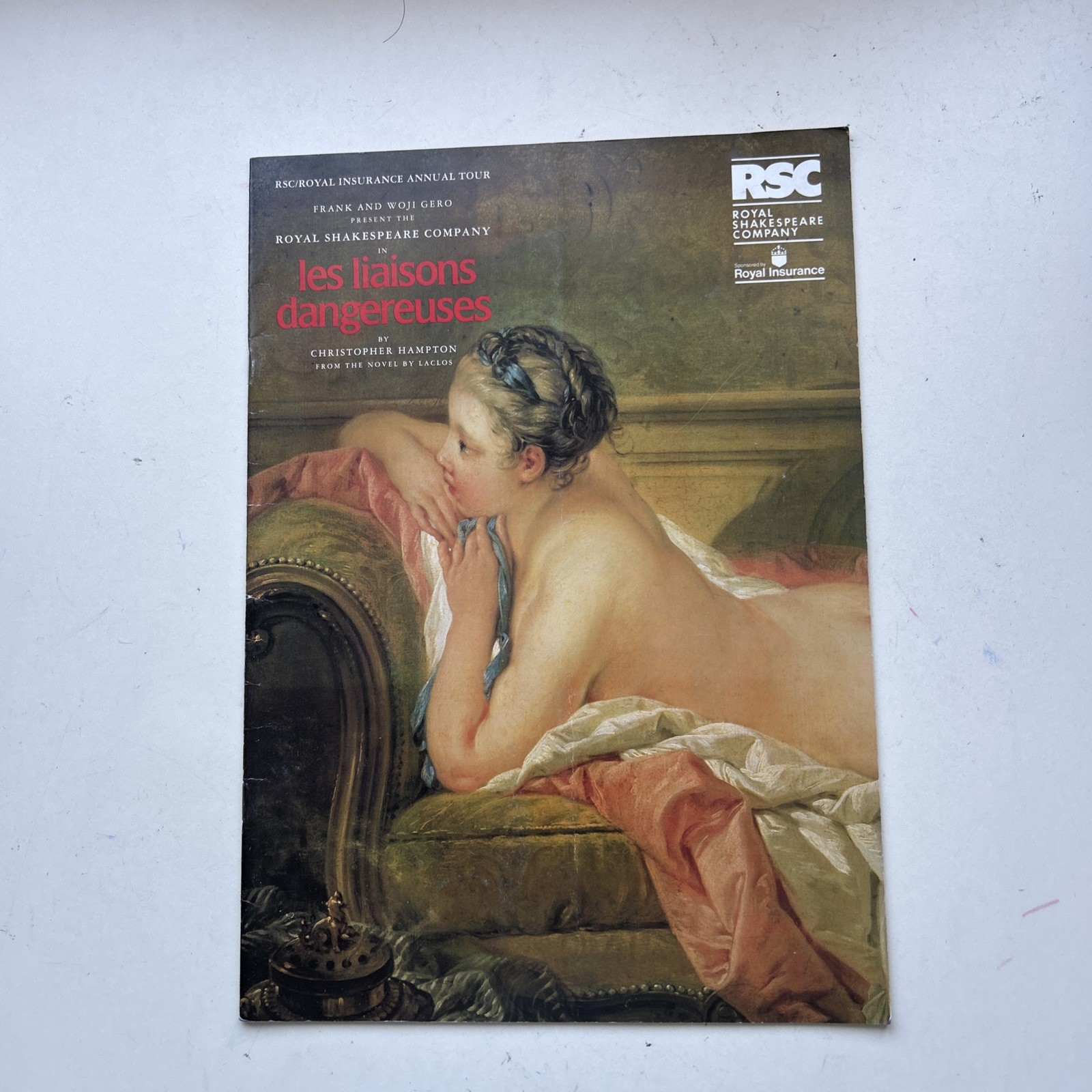 LES LIAISONS DANGEREUSES Theatre Programme RSC MEREDITH DAVIES ANNA CARTERET 