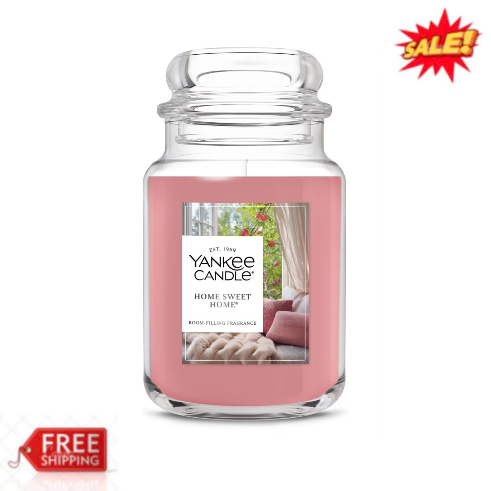 Yankee Candle Home Sweet Home Original Large Jar Scented Candle 22 oz Up To 150h