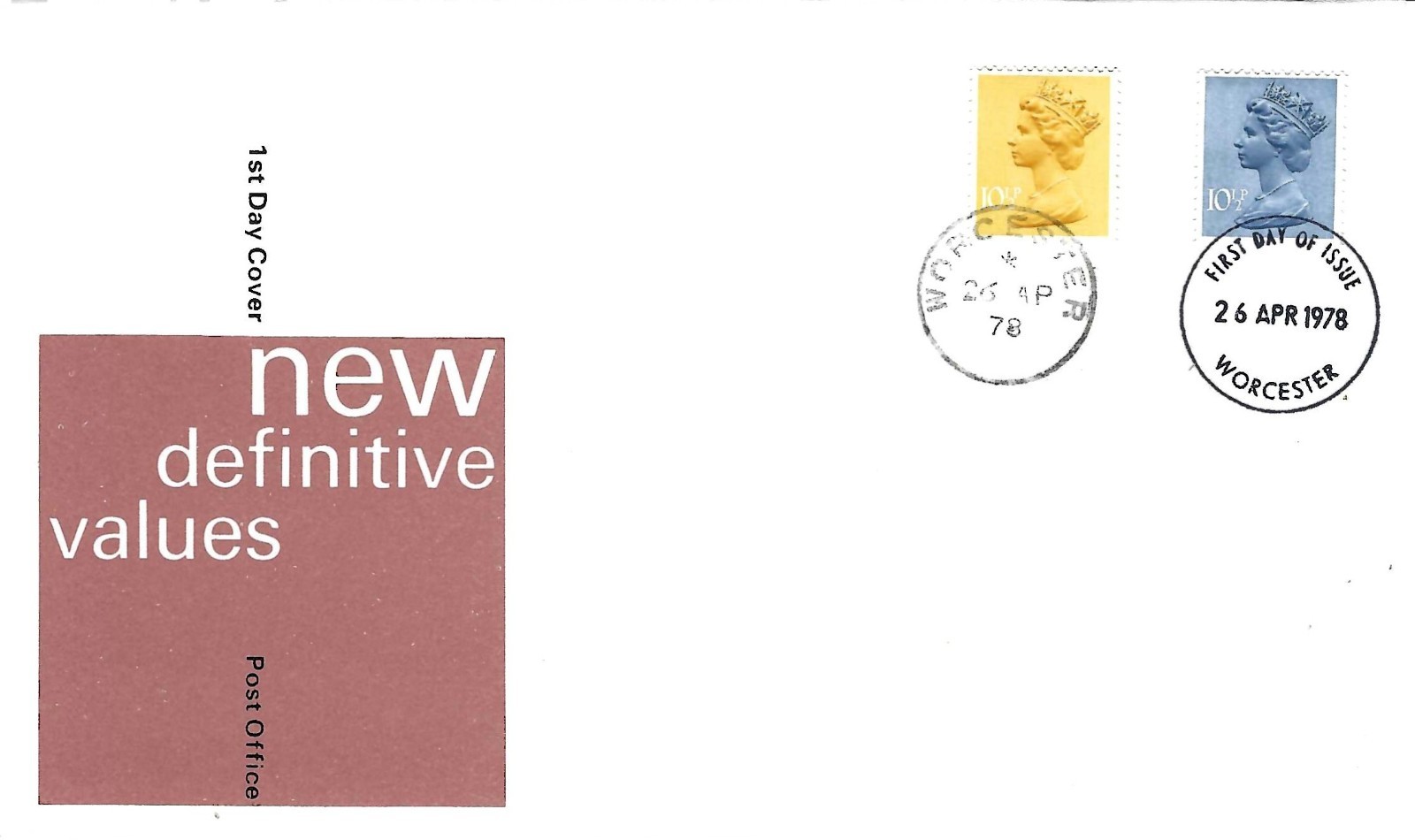 26/04/1978 -  GB FDC - Machin Definitive 10 1/2p Blue and Yellow - First Day