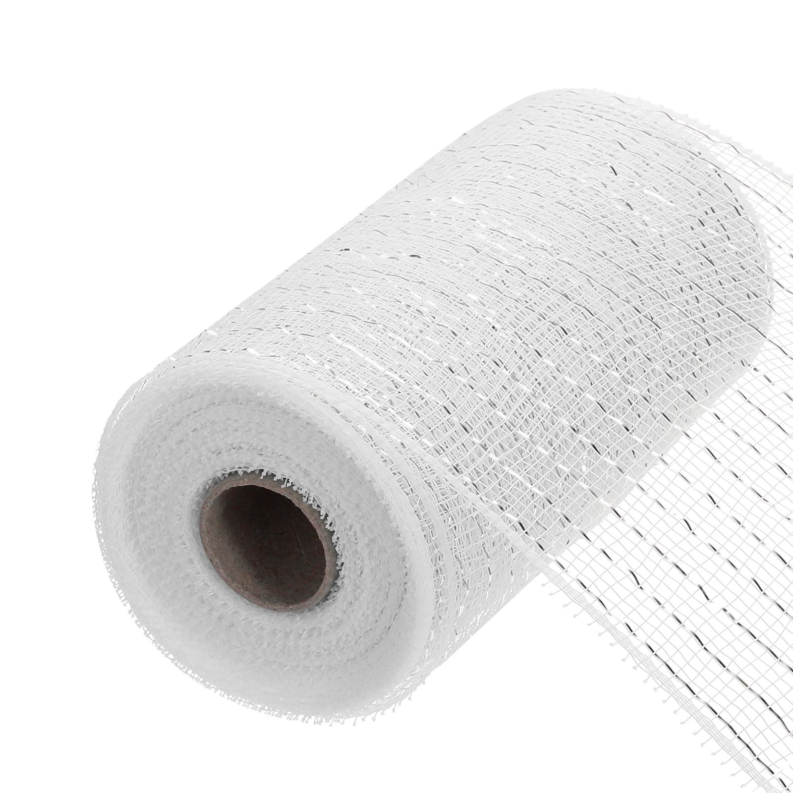 6 Inch Glitter Poly Burlap Mesh Wreath Decorative Fabric Ribbon 10 Yard