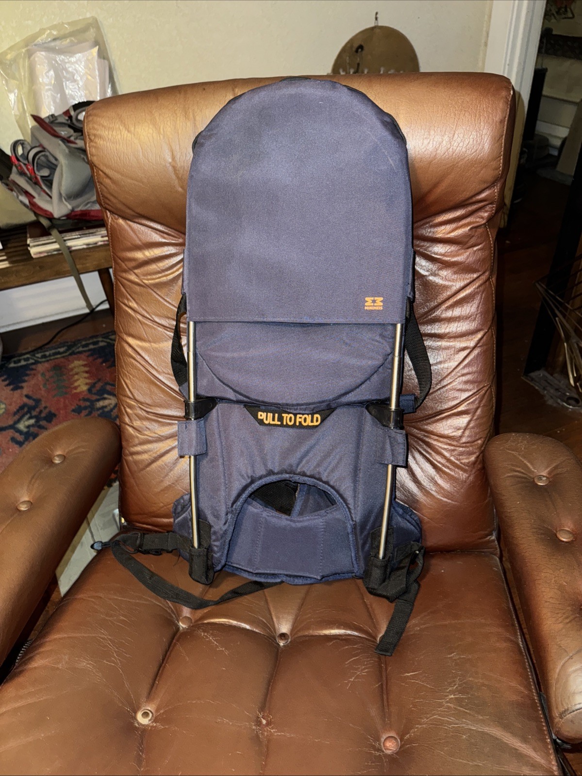 Minimeis Shoulder Baby Toddler Carrier Backpack - Blue, Folding, Lightweight-