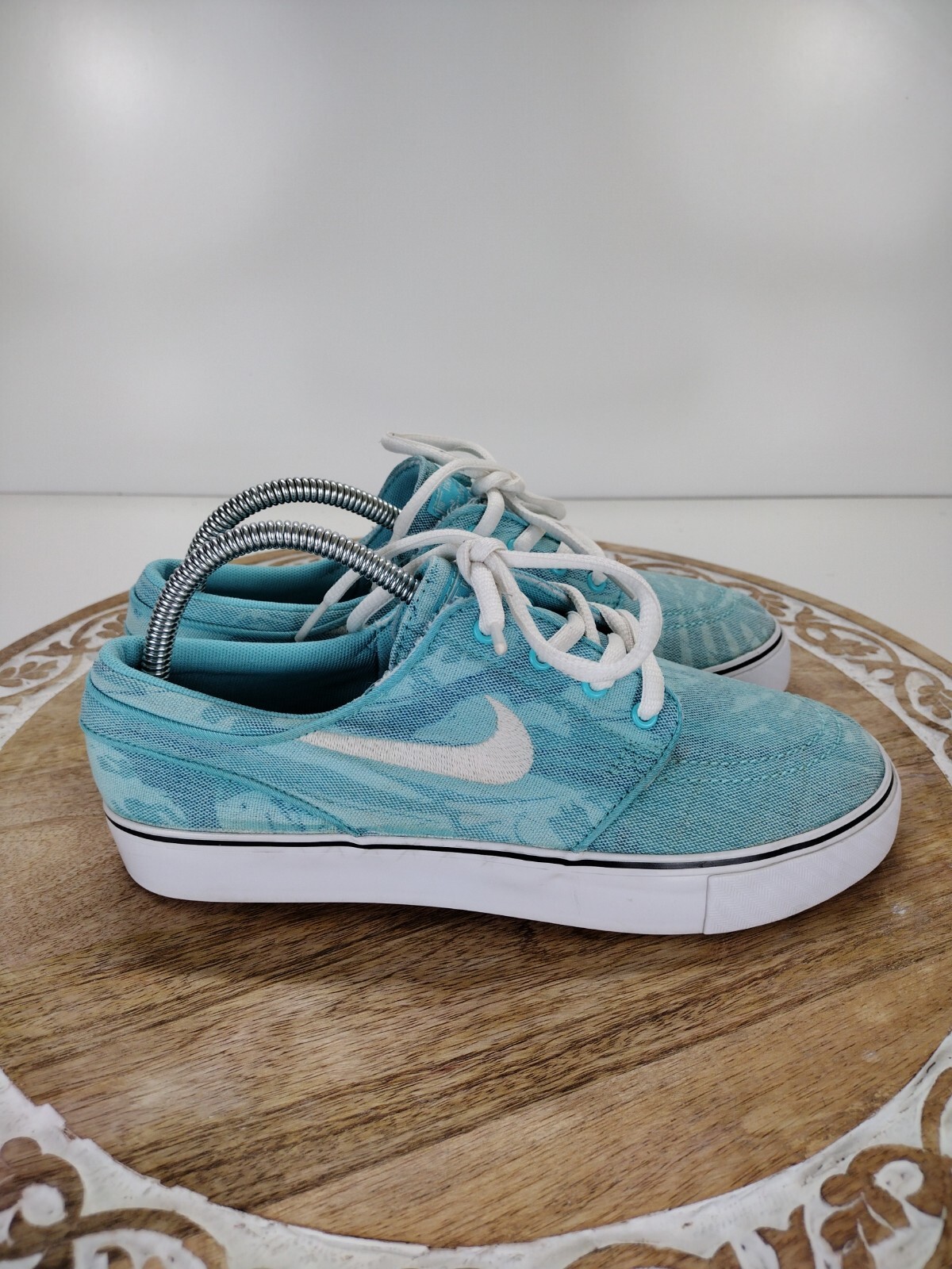 Nike Boys Stefan Janoski GS 525104-418 Blue Canvas Shoes Size 5.5Y