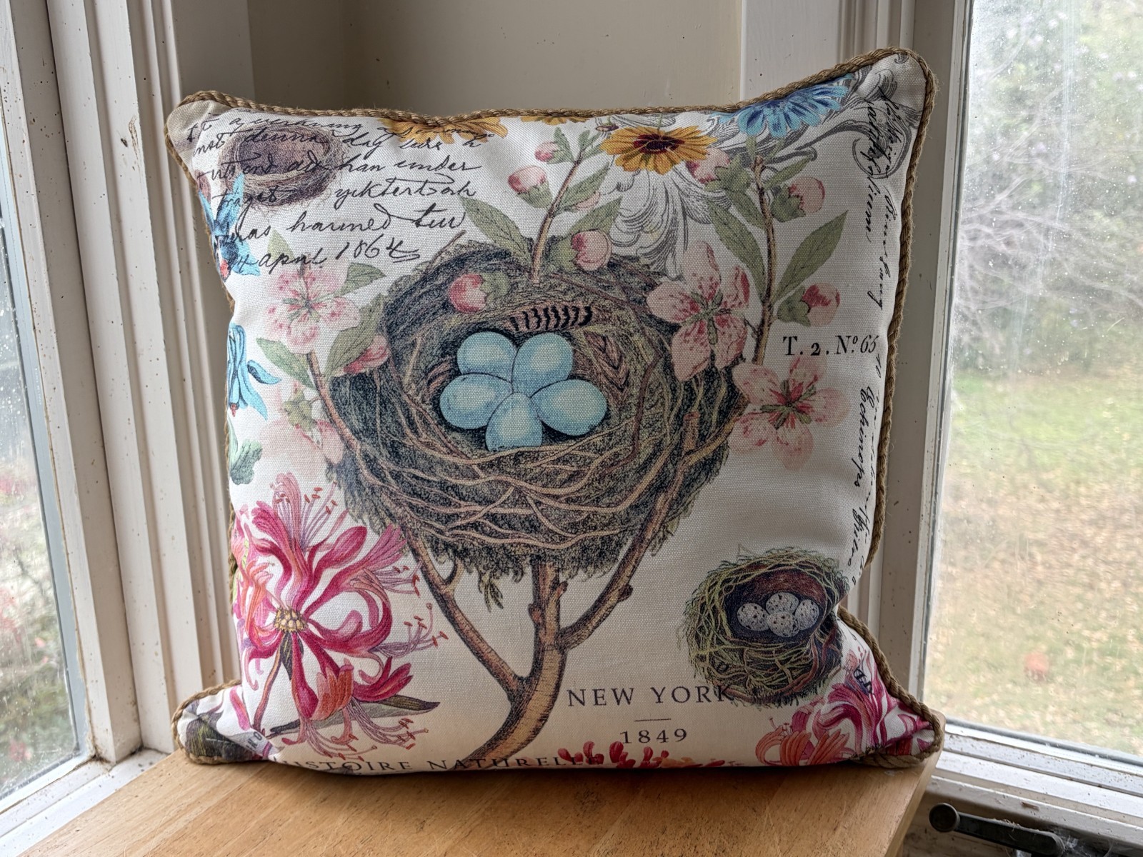 MICHEL DESIGN WORKS Bird's Nest Throw Pillow 18" X 18"