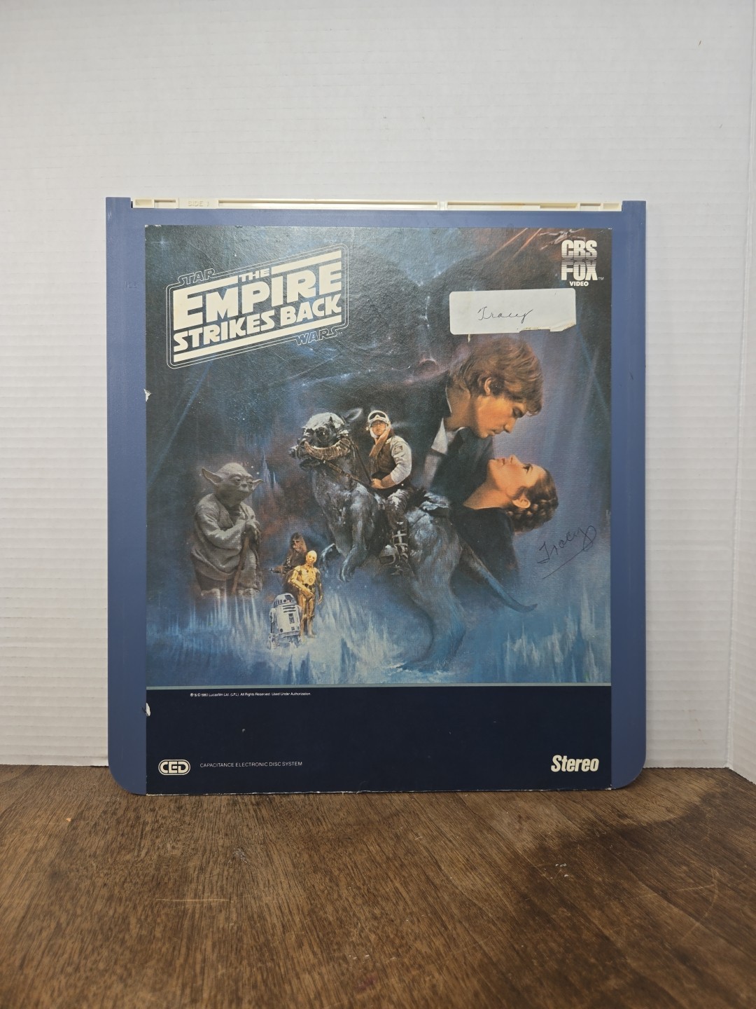 The EMPIRE STRIKES BACK CED CBS Fox Video Disc Star Wars G. Lucas Tested 