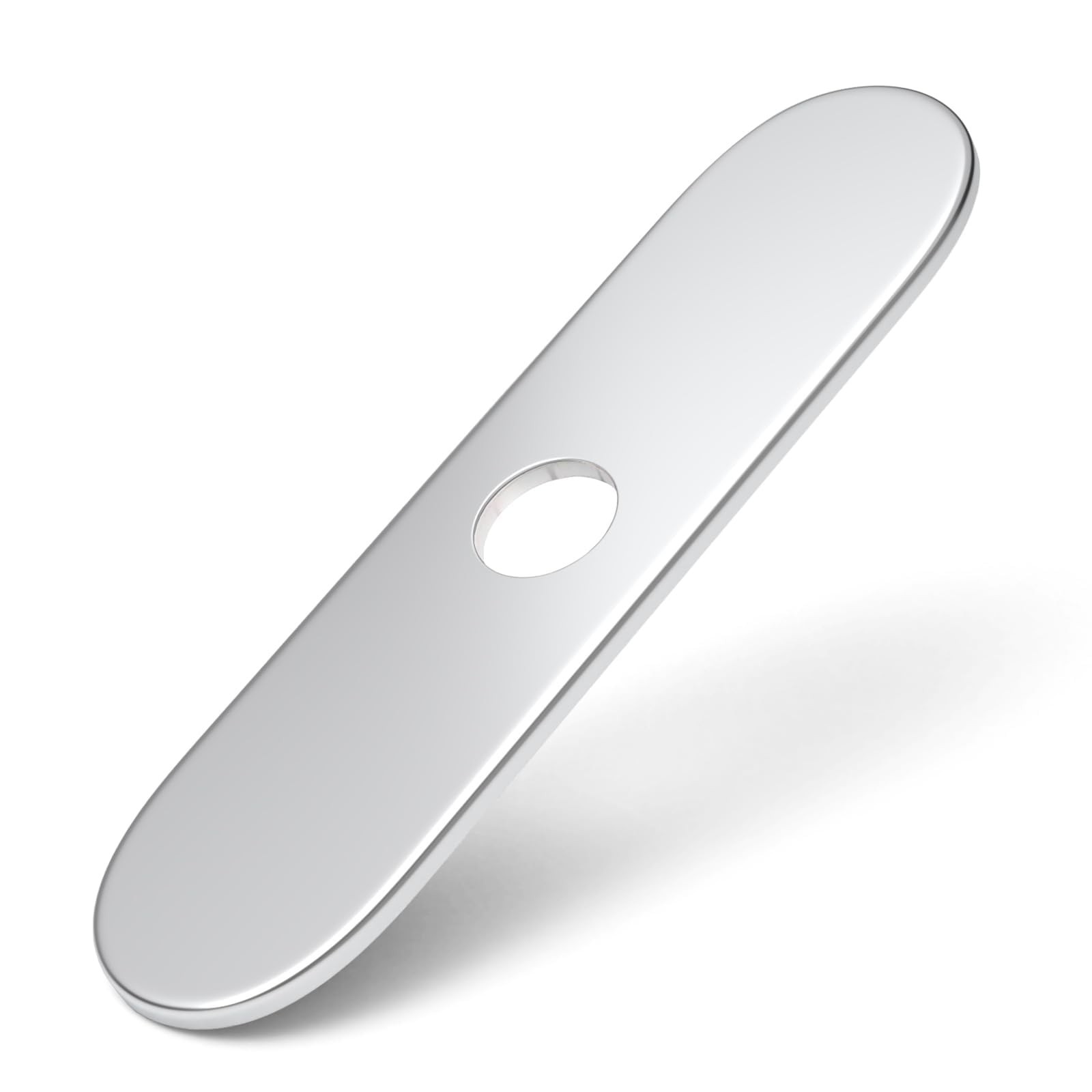 Chrome Faucet Plate, Sink Hole Cover, Faucet Deck Plate Round 10" Bathroom or...