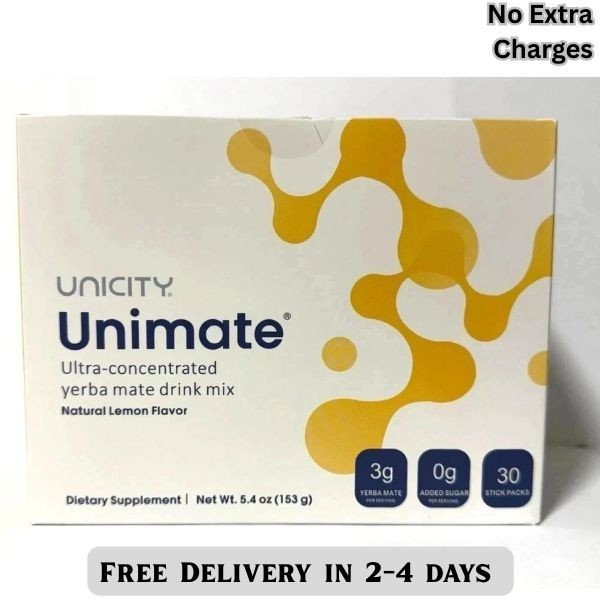 Unicity Unimate Lemon Flavor Packs - 30 Counts - Exp 08/2028