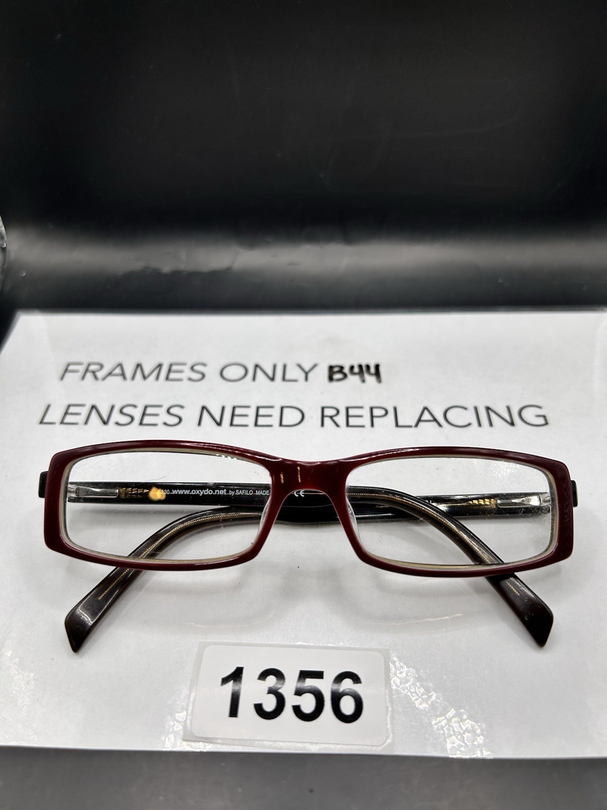 Oxydo by Safilo X022 FGJ Eyeglasses Frame Only Red/Rectangular 130mm