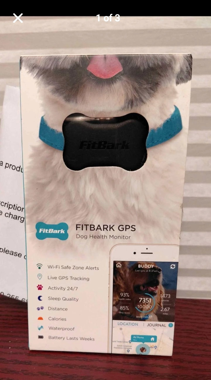 Fitbark GPS Dog Health Monitor Health, Fitness & Location Tracking Collar Black