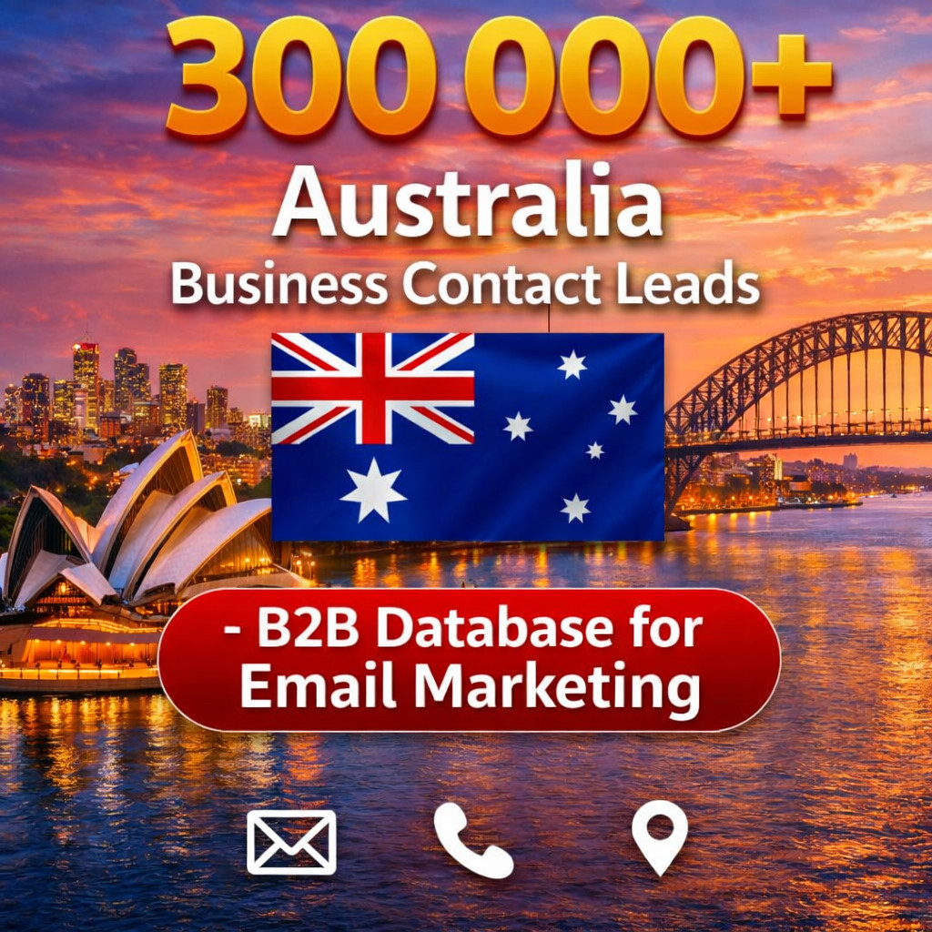 📧 300K AUSTRALIA Business Email List– B2B Contacts Database – Instant Download