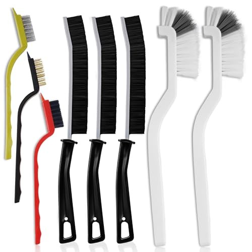 8 Pcs Crevice Cleaning Brush Set – Hard Bristle Cleaning Tools for Pack of 8
