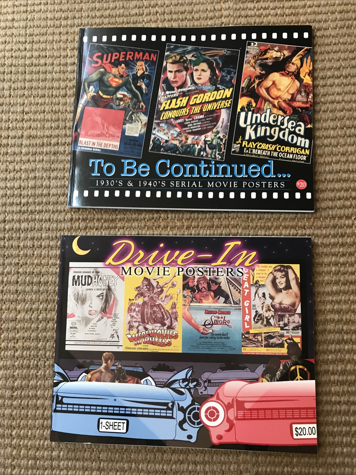 Special opening Poster Books, Bruce Hershenson, (2) TO BE CONTINUED & DRIVE-IN