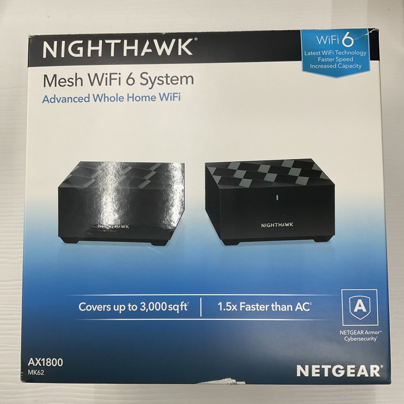 Netgear Nighthawk AX1800 Dual-Band Mesh Router MK62-100NAS Open Box Never Used