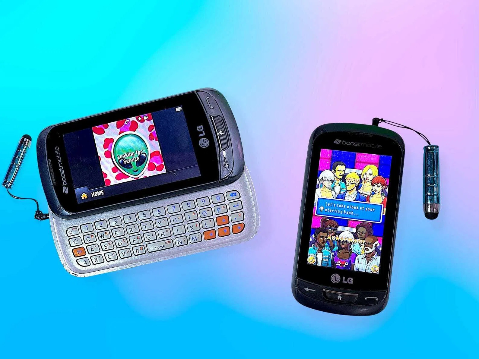 Vintage Y2K LG Mobile Slider Keyboard Cell Phone.Works!