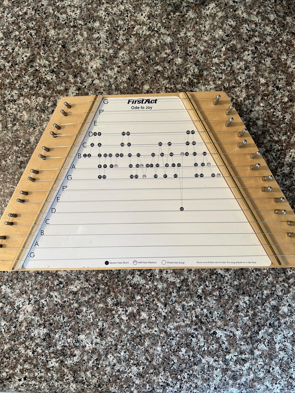 First Act LAP HARP  Easy-to-play No Tuning Key Harp Only **page Glued To Harp