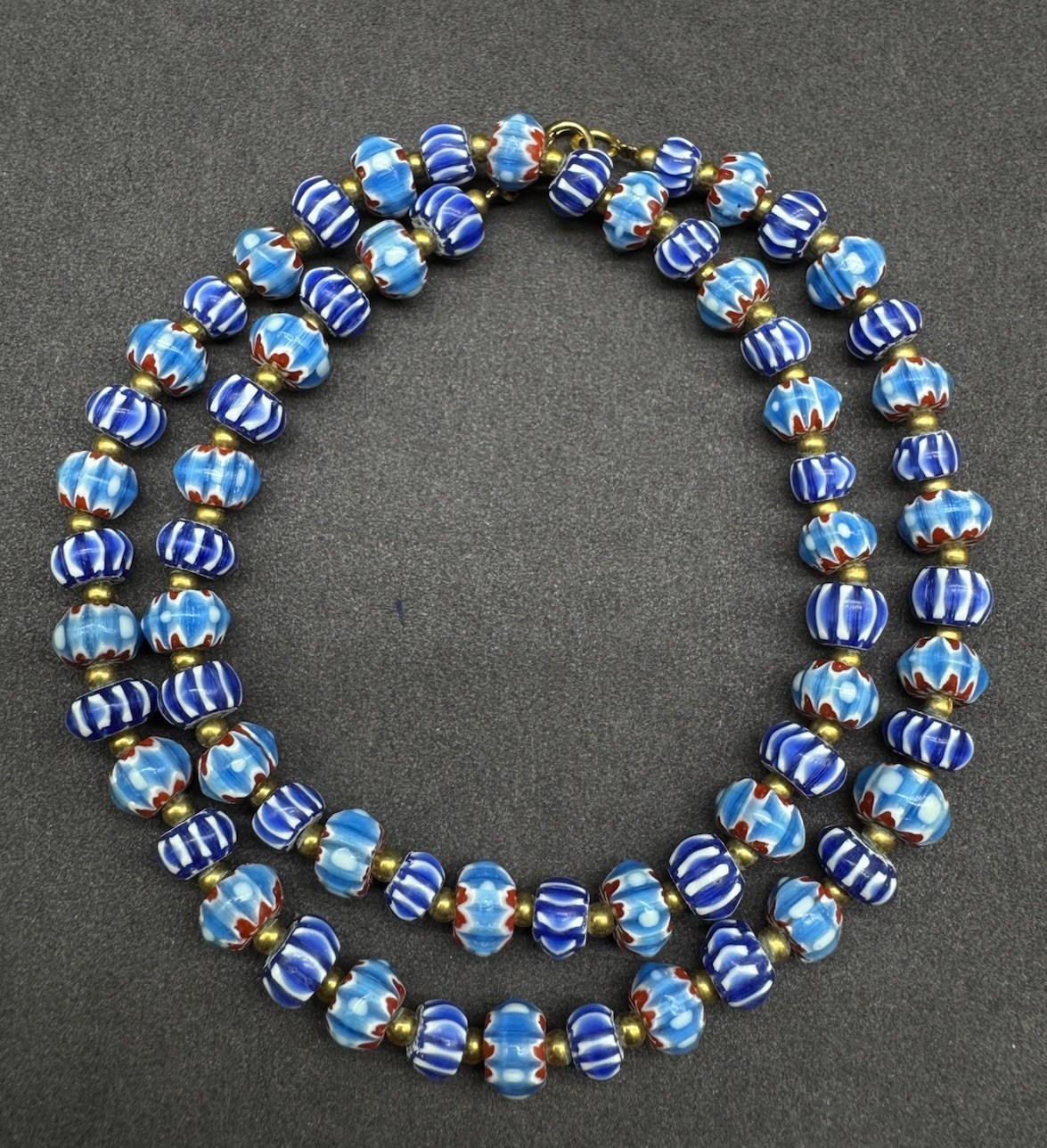 Vintage Venetian African Fancy Glass Beads Necklace